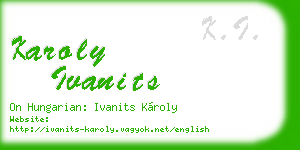 karoly ivanits business card